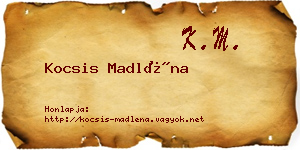 Kocsis Madléna névjegykártya